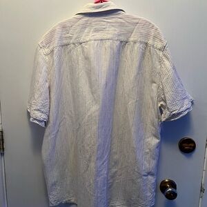Levi's Casual White and Gray Striped Shirt